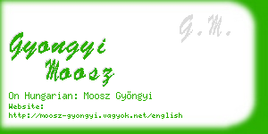 gyongyi moosz business card