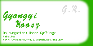gyongyi moosz business card